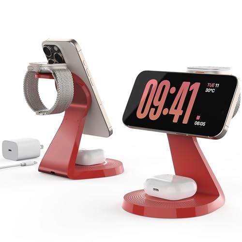 Amazon.co.jp: Appleデバイス用3イン1充電ステーション、Mag-Safe充電